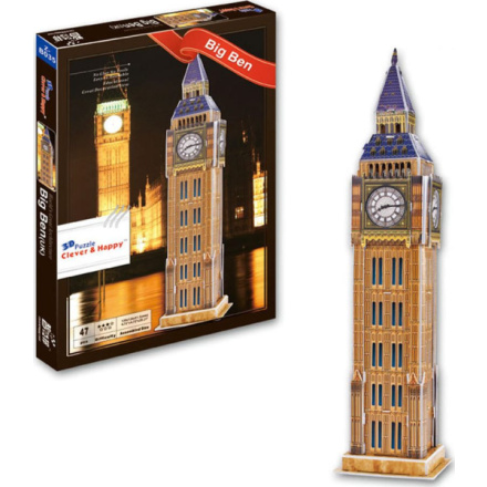 CLEVER&HAPPY 3D puzzle Big Ben, Londýn 47 dílků 156822