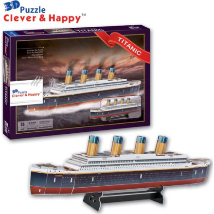 CLEVER&HAPPY 3D puzzle Titanic 35 dílků 156827