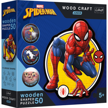 TREFL Wood Craft Junior puzzle Spiderman: Síla 50 dílků 156885
