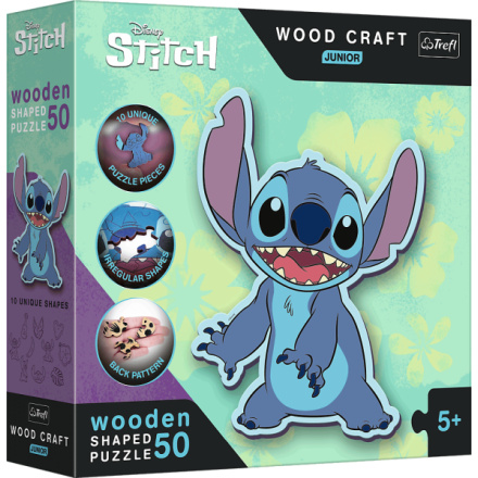 TREFL Wood Craft Junior puzzle Lilo & Stitch 50 dílků 156891