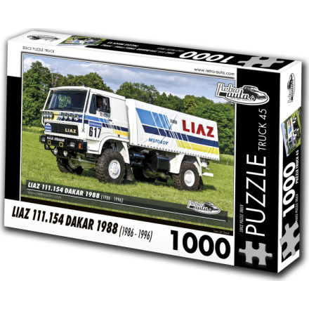 RETRO-AUTA Puzzle TRUCK č.45 Liaz 111.154 Dakar 1988 (1986 - 1996) 1000 dílků 157749