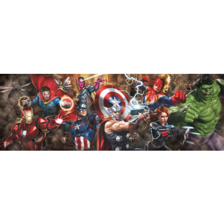CLEMENTONI Panoramatické puzzle Avengers 1000 dílků 158294