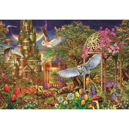 CLEMENTONI Puzzle Zahrada lesní fantazie 1500 dílků 158297