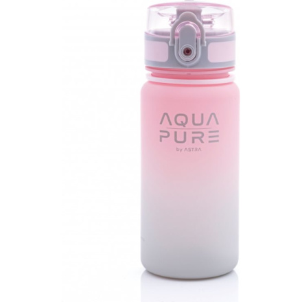 ASTRA Zdravá láhev na vodu Aqua Pure 400 ml růžovo-šedá 158468