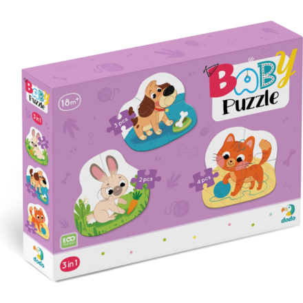 DODO Baby puzzle Domácí mazlíčci 3v1 (2,3,4 dílků) 158994