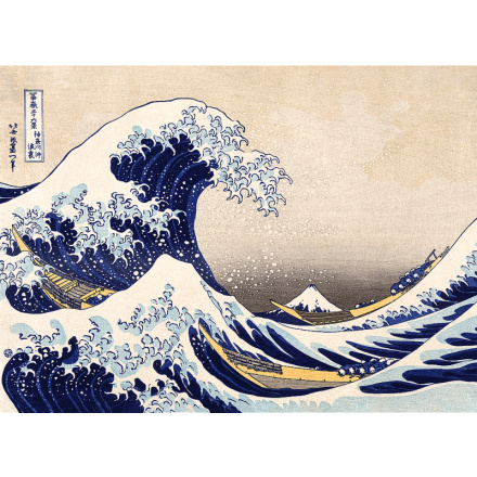 TREFL Dřevěné puzzle Art: Hokusai - Velká vlna Kanagawa 200 dílků 159202