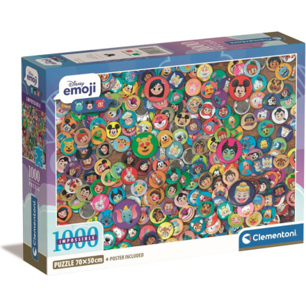 CLEMENTONI Puzzle Impossible Disney placky 1000 dílků 159507
