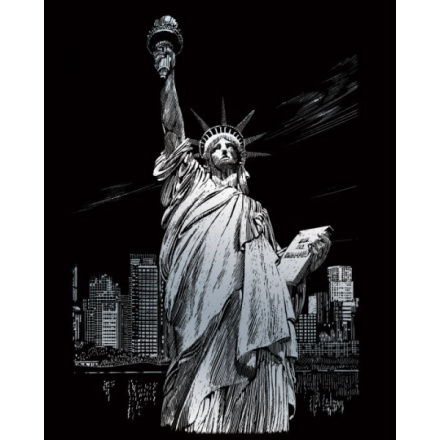 Stříbrný škrabací obrázek Socha svobody, USA 19740