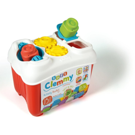 CLEMENTONI Soft Clemmy Box s aktivitami a 15 kostkami 21977