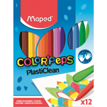 MAPED Trojhranné plastové pastelky Color'Peps PlastiClean 12ks 24241