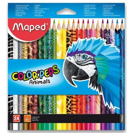 MAPED Pastelky trojboké Color'Peps Animals 24ks 24431