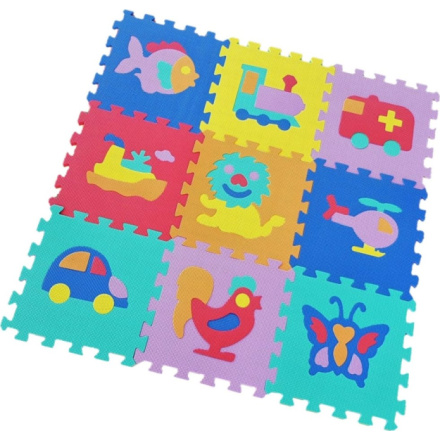 ALLTOYS Pěnové puzzle Zvířata a doprava II (30x30) 2969, 9ks