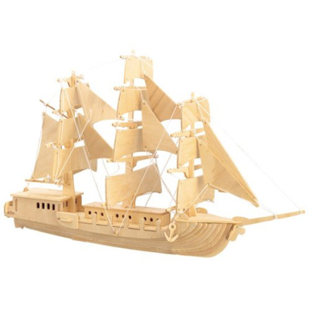 WOODEN TOY , WCK 3D puzzle Evropská plachetnice 3150