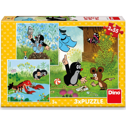 DINO Puzzle Krtek a kalhotky 3x55 dílků 3918
