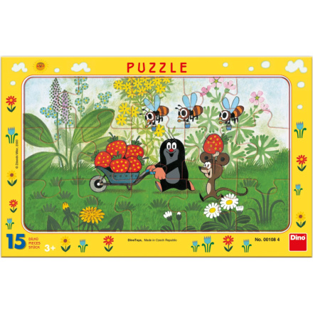 DINO Puzzle Krtek a jahody 15 dílků 4309
