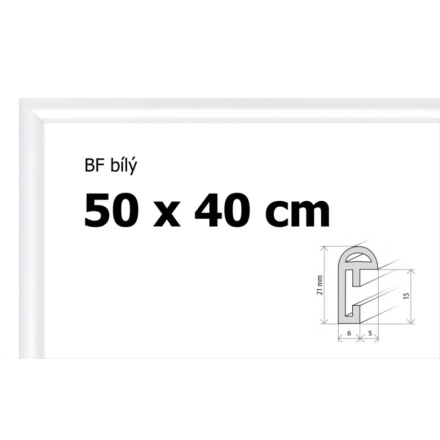 BFHM Plastový rám na puzzle 50x40cm - bílý 4393
