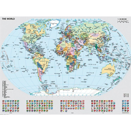 RAVENSBURGER Puzzle Politická mapa světa 1000 dílků 4463