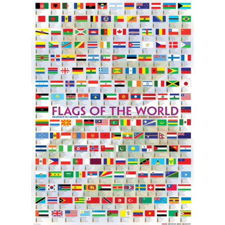 EUROGRAPHICS Puzzle Vlajky světa 1000 dílků 4833