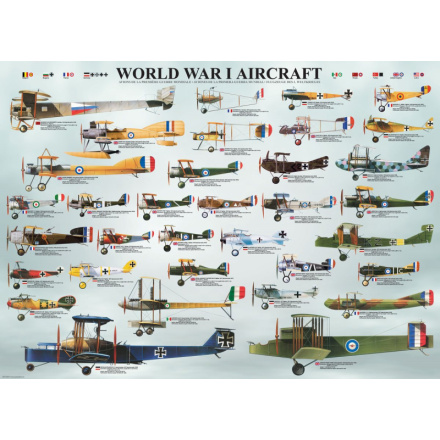 EUROGRAPHICS Puzzle Letadla 1.světové války 1000 dílků 5530