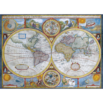 EUROGRAPHICS Puzzle Starodávná mapa světa 1000 dílků 5709