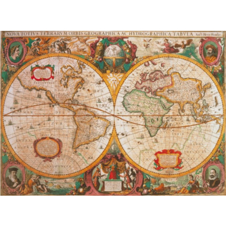 CLEMENTONI Puzzle Historická mapa 1000 dílků 5948