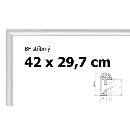 BFHM Plastový rám na puzzle 42x29,7cm A3 - stříbrný 6856