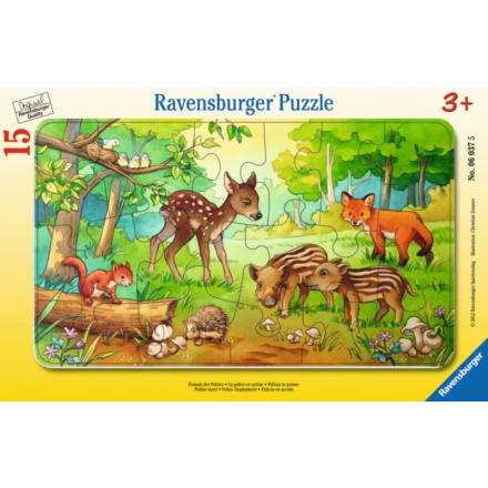 RAVENSBURGER Puzzle Lesní mláďátka 15 dílků 9156