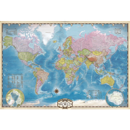 EUROGRAPHICS Puzzle Mapa světa 2000 dílků 9467