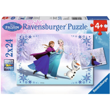 RAVENSBURGER Puzzle Ledové království: Sestry navždy 2x24 dílků 9490