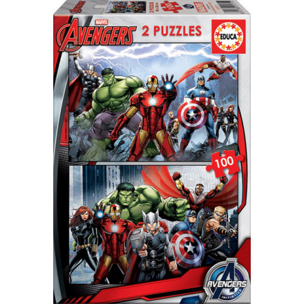EDUCA Puzzle Avengers - Sjednocení 2x100 dílků 9863