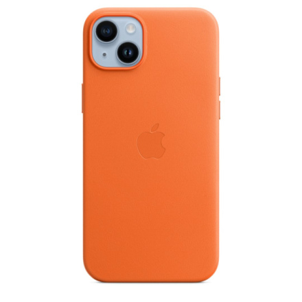 APPLE iPhone 14+ Leather Case with MagSafe - Orange, MPPF3ZM/A