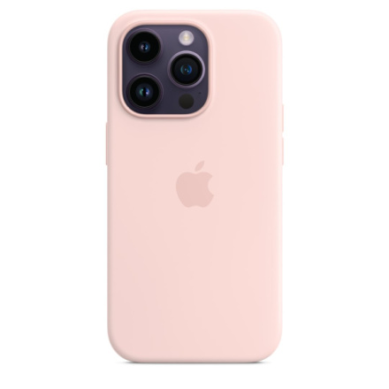 APPLE iPhone 14 Pro Silicone Case with MS - Chalk Pink, MPTH3ZM/A