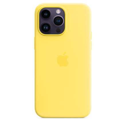 APPLE iPhone 14 Pro Max Silicone Case with MS - C.Yellow, MQUL3ZM/A