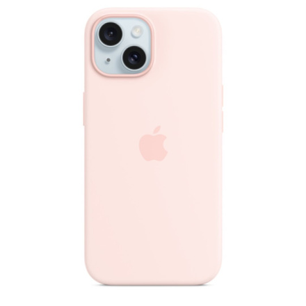 APPLE iPhone 15 Silicone Case with MS - Light Pink, MT0U3ZM/A