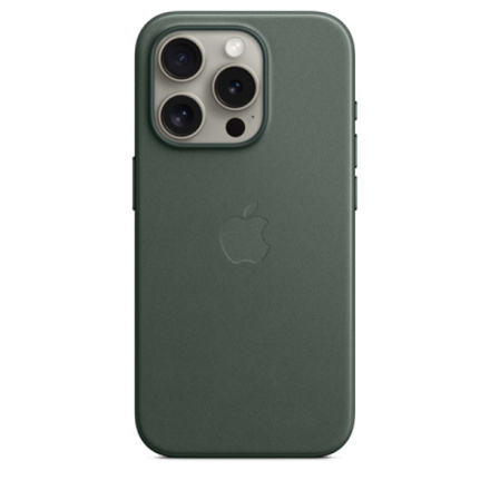 APPLE iPhone 15 Pro FineWoven Case MS - Evergreen, MT4U3ZM/A