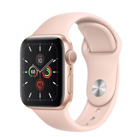 Apple Watch S5, 40mm, Gold/ Pink Sand Sport Band, MWV72HC/A