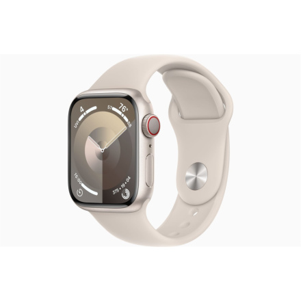 Apple Watch S9 Cell/45mm/Starlight/Sport Band/Starlight/-M/L, MRM93QC/A