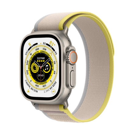 Apple Watch Ultra/49mm/Titan/Sport Band/Yellow-Beige, MQFU3CS/A