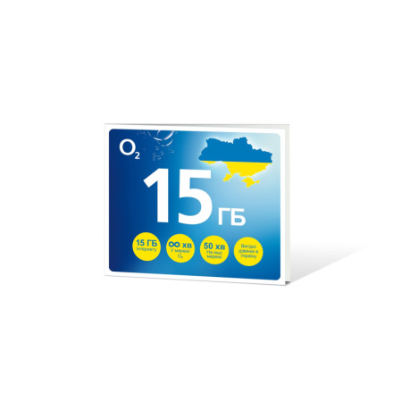 O2 Předplacená karta GO UKRAJINA 15 GB, SMALLPGO.50V15G54