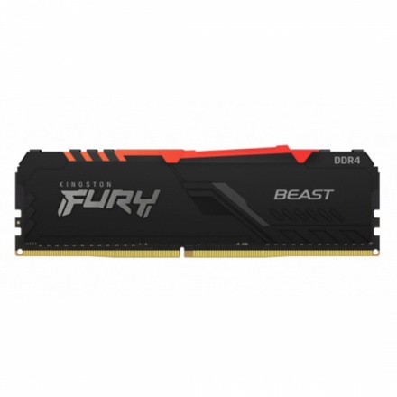 Kingston FURY Beast/DDR4/8GB/3200MHz/CL16/1x8GB/RGB/Black, KF432C16BBA/8
