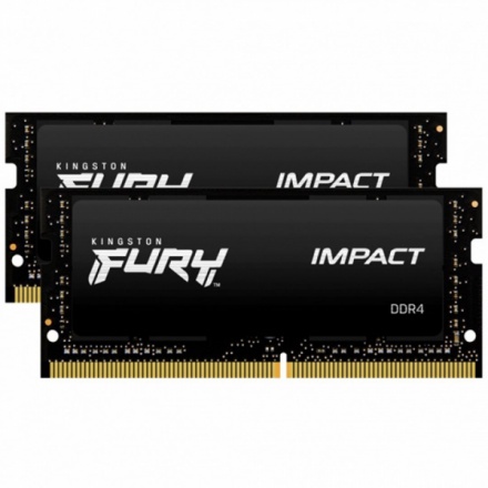 Kingston FURY Impact/SO-DIMM DDR4/16GB/3200MHz/CL20/2x8GB/Black, KF432S20IBK2/16