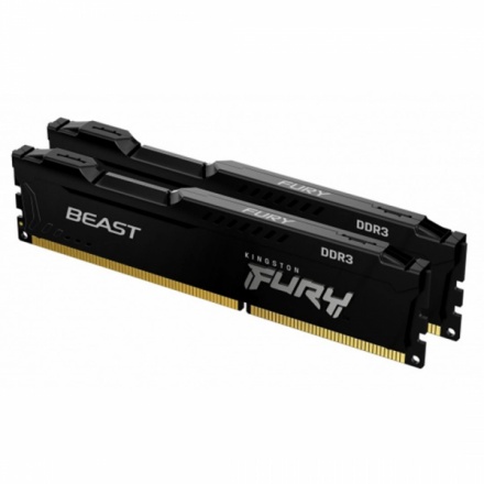 Kingston FURY Beast/DDR3/16GB/1600MHz/CL10/2x8GB/Black, KF316C10BBK2/16