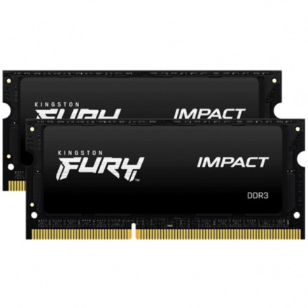 Kingston FURY Impact/SO-DIMM DDR3L/16GB/1866MHz/CL11/2x8GB/Black, KF318LS11IBK2/16