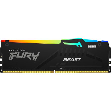 Kingston FURY Beast/DDR5/64GB/6000MHz/CL40/4x16GB/RGB/Black, KF560C40BBAK4-64
