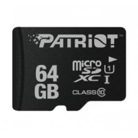 Patriot/micro SDHC/64GB/80MBps/UHS-I U1 / Class 10, PSF64GMDC10