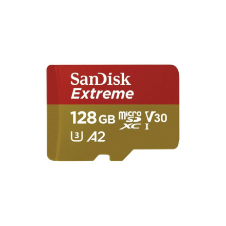 SanDisk Extreme/micro SDXC/128GB/190MBps/UHS-I U3 / Class 10/+ Adaptér, SDSQXAA-128G-GN6AA