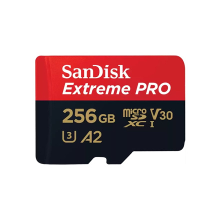 SanDisk Extreme PRO/micro SDXC/256GB/200MBps/UHS-I U3 / Class 10/+ Adaptér, SDSQXCD-256G-GN6MA