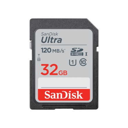 SanDisk Ultra/SDHC/32GB/120MBps/UHS-I U1 / Class 10/Černá, SDSDUN4-032G-GN6IN