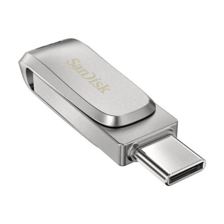 SanDisk Ultra Dual Drive Luxe/64GB/150MBps/USB 3.1/USB-A + USB-C/Stříbrná, SDDDC4-064G-G46