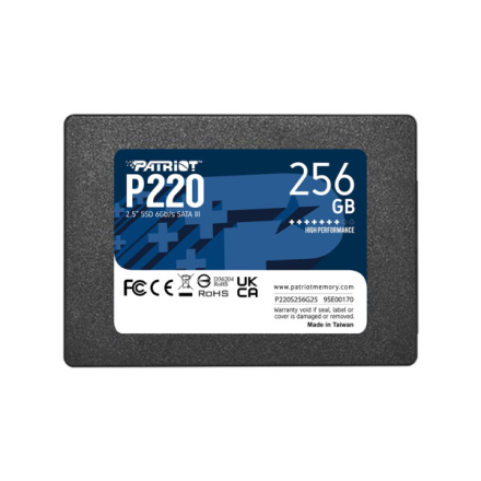 PATRIOT P220/256GB/SSD/2.5"/SATA/3R, P220S256G25